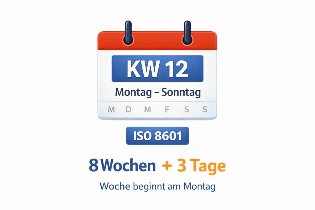 Kalenderwoche nach ISO 8601 mit Wochenbeginn Montag