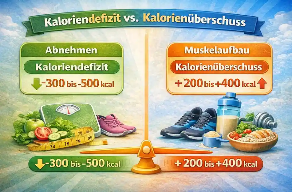 Kalorien rechner online – kcal Bedarf berechnen 2 Kalorienüberschuss berechnen