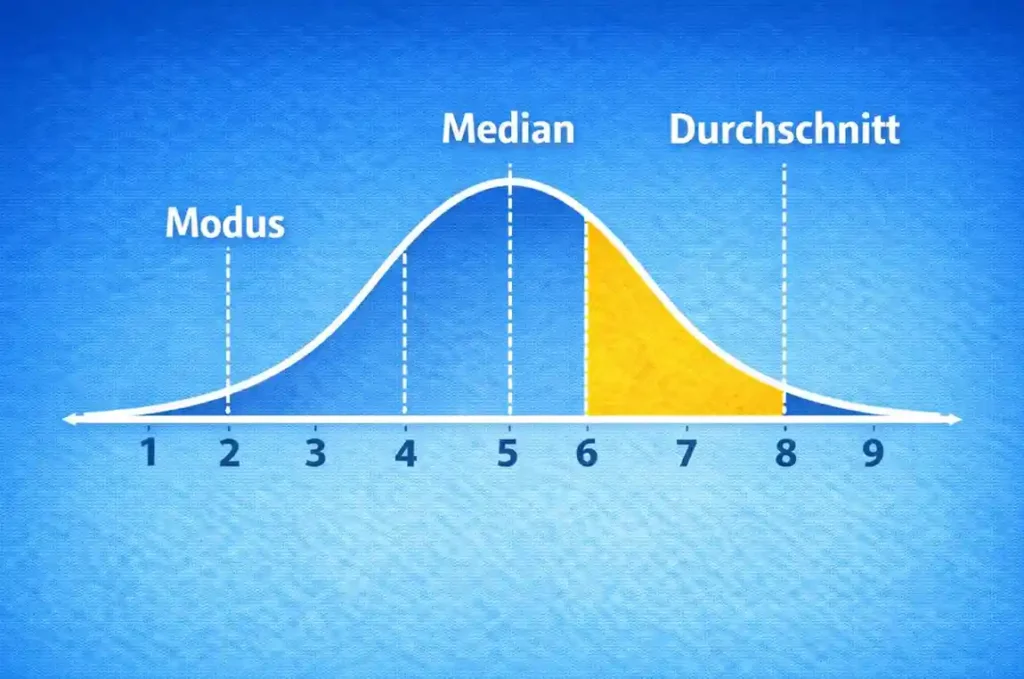 Unterschied zwischen Durchschnitt, Median und Modus erklärt