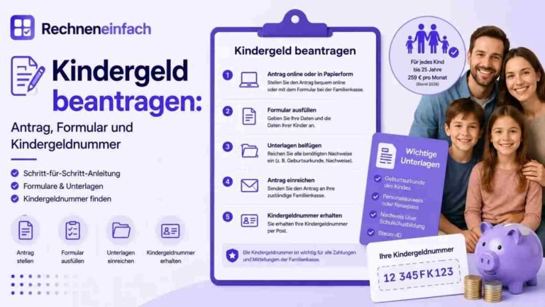 Kindergeld beantragen 2026 – Antrag, Formular und Kindergeldnummer erklärt